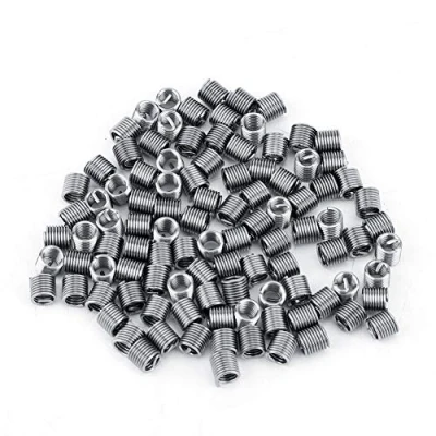 Image of 100Pcs Wire Insert Thread, M4 Helicoil Thread Repair Stainless Steel SS304 Coiled Wire, Helical (M4*0.7 * 2D)