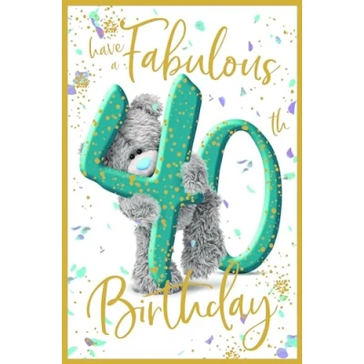 Image of Me to You 40th Birthday Card Tatty Teddy Photo Finish Design Official Collection