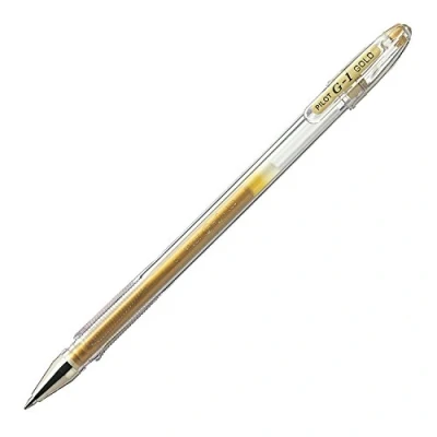 Image of Pilot Set of 3 G1 07 Ballpoint Pens Medium Nib Gel Ink Goldaa