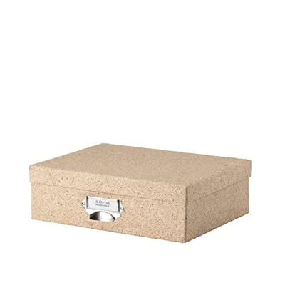 Image of Rössler S.O.H.O. 1343452390 Storage Box with Lid, 337 x 105 255 mm, Cacao, Handle and Writeable Insert Label