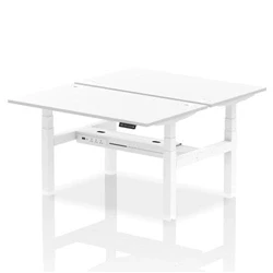Image of Air B2B 1400x800mm Height Adjustable 2P Bench Desk CP White/White