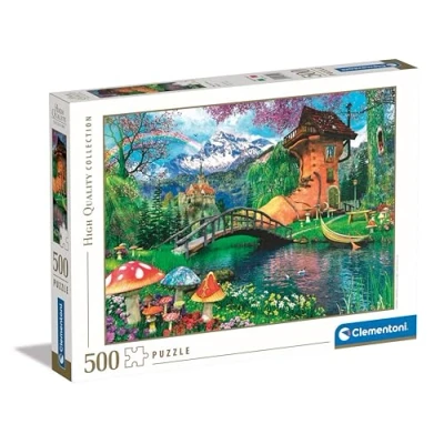 Image of Clementoni Jigsaw Puzzle Collection The Old Shoe House 500 Pieces For Adults 14 99 Years, Gift Men/Women, Fantasy, Made In Italy, 35522