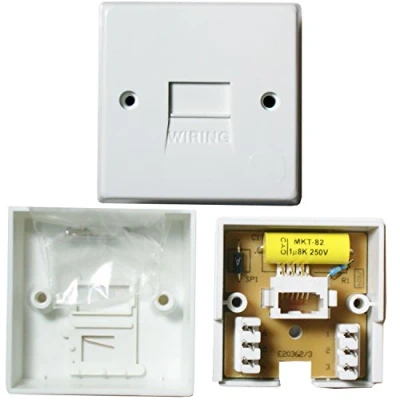 Image of PBX/PABX Telephone Master Socket IDC Terminal BT Line Adapter Wall Plate 1/2A Loops