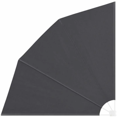 Image of vidaXL Balcony Privacy Screen Folding Manual Black 210 x cm Fabric