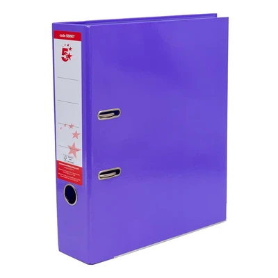 Image of 5 Star Office 939907 70 mm Lever Arch File Purple (Pack of 10)
