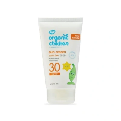 Image of Green People Organic Children Scent Free Sun Cream SPF30, 150 ml