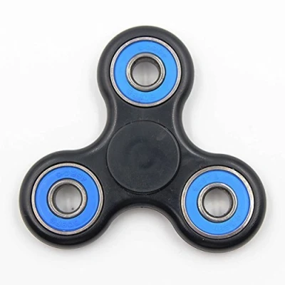 Image of Christmas Concepts® Exclusive Black &amp; Blue Fidget Hand Spinner Stress Reducer, Relief, Autism Spin Time 1 3 Minutes