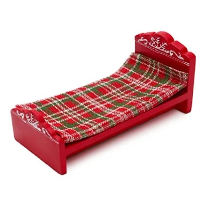 Image of Toyland® 24cm Large Red Elf Bed &amp; Cover Not Included Novelty Christmas Decorations