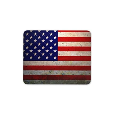 Image of Destination Vinyl Ltd Distressed USA Flag Mouse Mat Pad American America Travel Gift Computer #8879