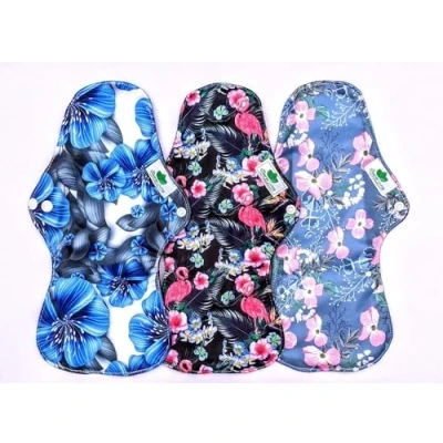 Image of Washable Reusable Menstrual Period Pads Sanitary Towel Eco Friendly Pad (Medium Regular Flow)