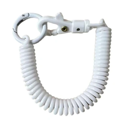 Image of MOLKASIA Spirals Spring Coil Stretchy Keychain Retractable Elastic Anti Lost Keyring Theftproof
