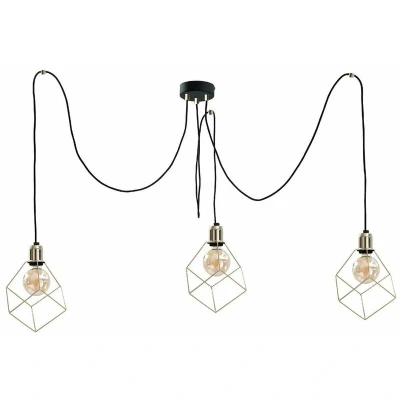 Image of Taho Cluster Pendant Ceiling Light Gold, 3x E27