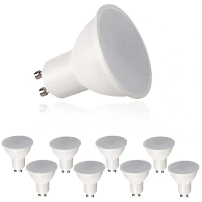 Image of 10x GU10 LED Light Bulbs Cool White 5000K 6W 430LM 45W Halogen Bulb Equivalent 100 Degree Beam Angle