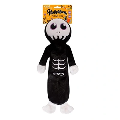 Image of YöL Skull Halloween Plush Dog Toy Speaker Crinkle Puppy Pet Teething Chew Soft Play