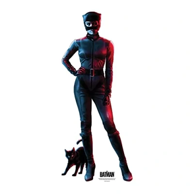 Image of Official Star CUTOUTS SC4351 Catwoman Mini Red Blue Robert Pattinson Greatest Superhero l Party Supplies Gifts Collectors,Multicolor
