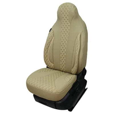 Image of BREMER SITZBEZÜGE Custom Seat Covers Protective Pilot Seats Driver and Passenger Set Compatible with Motorhome Fiat Ducato, Pössl, Knaus, Adria, Carthago, Pilote Laika WPL405 Beige