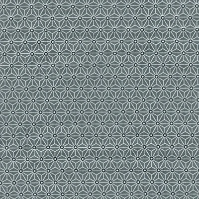 Image of Textiles français Asanoha Japanese geometric fabric white and anthracite on mid grey base cloth 100% Cotton Print 160 cm (63 inches) wide Per half metre length increment*