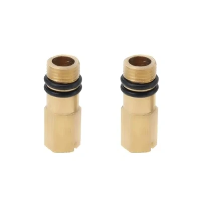 Image of LT Easiyl 2Pcs Hot and Cold Water Inlet M10 Threaded Brass Plug Faucet Tap Flexible Pipe for Bathroom Kitchen Mixer Taps 10 mm