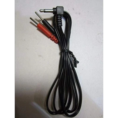 Image of DIXIETREE Replacement Electrode Lead Wire Cable Male Plug 3.5mm with 2.0mm Pin for TENS Pad Connection