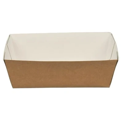 Image of ABENA Gastro Kraft Paper Food Trays, 90 Disposable Bowls for hot 17x12x3cm Brown Trays. Suitable to be Used as Dog Chips Tray and Nacho Trays