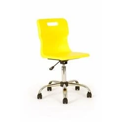 Image of Titan Swivel Senior Chair 435 525mm Seat Height Yellow T35 Y