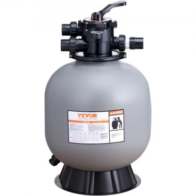Image of VEVOR Sand Filter, 22 inch, Up to 55 GPM Flow Rate, Above Inground Swimming Pool Filter System with 7 Way Multi Port Valve, Backwash, Rinse, Recirculate, Waste, Winter, Closed Functions