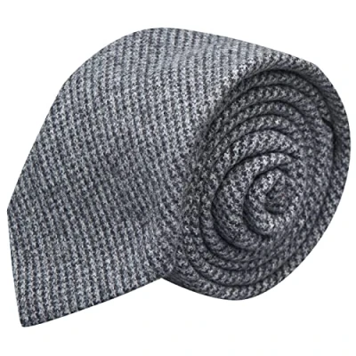 Image of King &amp; Priory Grey/Blue Micro Dogtooth Tie