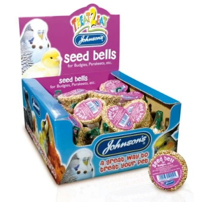 Image of Budgie &amp; Parakeet Seed Bells 34g Johnsons (TP)(JBHBE) FULL BOX 27