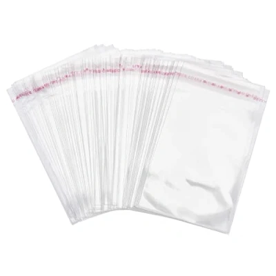 Image of NBEADS 1000 Pcs Clear Plastic Bags Grip Peel &amp; Seal Strong Packing Self Adhesive Opp Cellophane Bags, 100x60mm