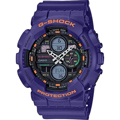 Image of Casio Men&#039;s Quartz Watch with Resin Strap GA 140 6AER purple