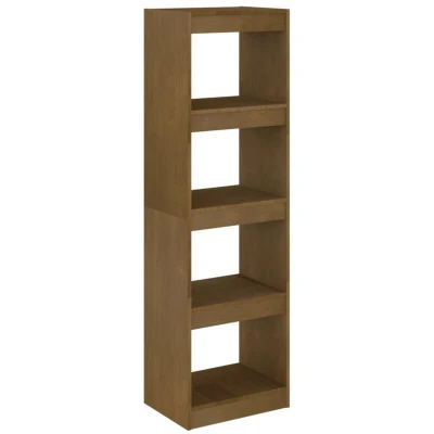 Image of vidaXL Book Cabinet Room Divider Honey Brown 40x30x135.5 cm Pinewood
