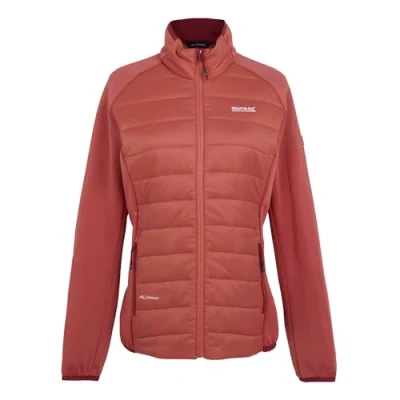 Image of Regatta Womens Clumber V Hybrid Full Zip Hooded Coat, Water Repellent, Lightweight &amp; Stretchable Jacket Perfect for Outdoors, Walking, Camping Hiking