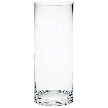 Image of 43CM H CLEAR CYLINDER VASES FOR WEDDING AND HOME DECOR 10 cm OPEN TOP