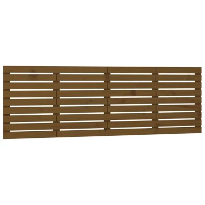 Image of vidaXL Wall Headboard Honey Brown 166x3x63 cm Solid Wood Pine