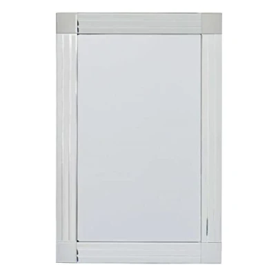 Image of MirrorOutlet Milton Manor All Glass Bevelled Mirror With Square Corner Design 3ft x 2ft *90 60cm,Frameless,YC017 M