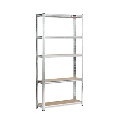 Image of Rhino Racking 3 Bays 5 Tier Heavy Duty Industrial Storage Shelves Galanised 180x90x30cm