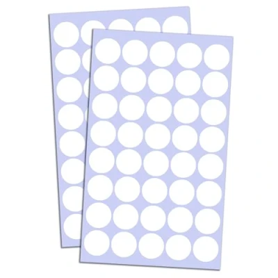 Image of 2000 Pieces, 20mm White Dot Stickers, Sticky Dots Round Circle Spot Labels