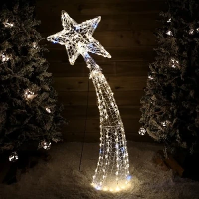 Image of Samuel ALEXANDER 1.2m Light up Soft Acrylic 2D Shooting Christmas Star with 200 LEDs in Warm White