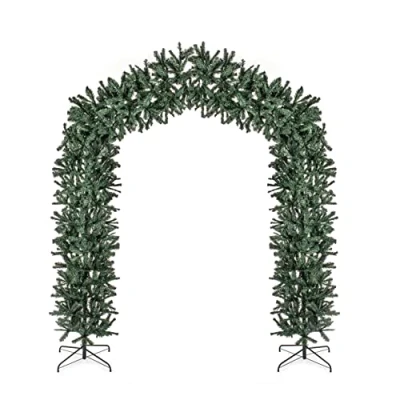 Image of 8ft (2.4m) Tall Premier Indoor / Outdoor Christmas Tree Arch in Green