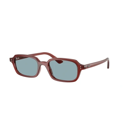 Image of Ray Ban Unisex RB4455 ZURI 680980 Sunglasses Injected Brown Blue Pillow Normal