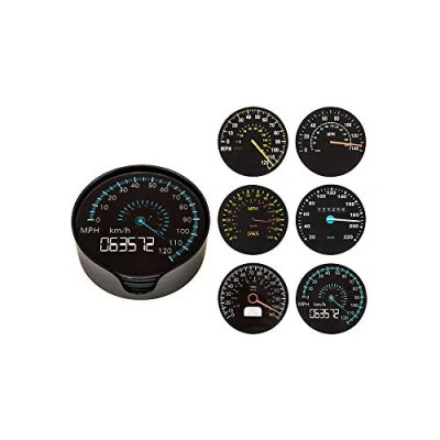 Image of Shudehill Giftware Drinks Coaster Set of 6 Car Speedometer Rev Counter Dials Gift for Enthusiast/Classic Owner