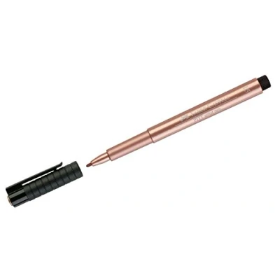 Image of Faber Castell Art &amp; Graphic Pitt Artist Pen Metallic 1.5 India Ink Pen, Copper, Single For Art, Craft, Drawing, Sketching, Home, School, University, Colouring