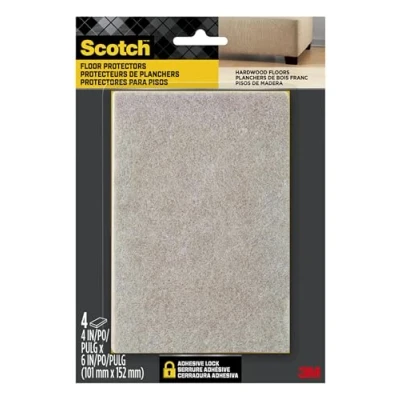 Image of Scotch SP840 Felt Furniture Pads, Beige, 4 in x 6