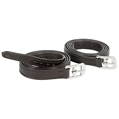 Image of Shires Easy Care Non Stretch Stirrup Leathers 54&quot; Havana