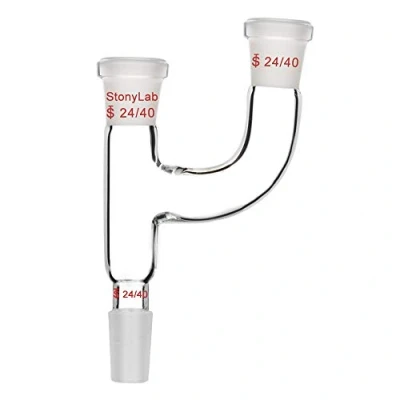 Image of StonyLab 3 Way Claisen Distillation Adapter with 24/40 Joints Connecting Lab Supply, SL L2L5R1