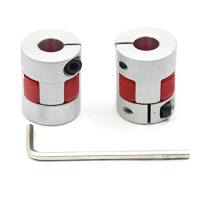 Image of Befenybay 2PCS 8mm to Aluminium Plum Flexible Shaft Coupling Diameter 20mm Length 25mm Connector Coupler for 3D Printer CNC Machine and Servo Stepped Motor（8x8mm）