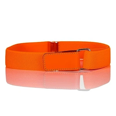 Image of Olata Children’s Stretch Elasticated Belt with Adjustable Hook and Loop Fastening 5 12 years. Orange