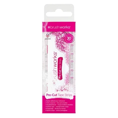 Image of Brushworks Pre Cut Tape Strips in a Tin 30 Sheets