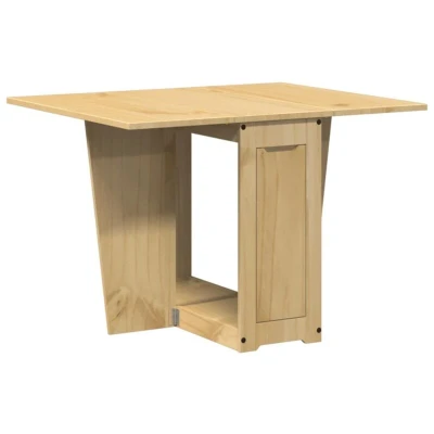 Image of vidaXL Butterfly Dining Table Foldable Corona Wax Brown Solid Wood Pine
