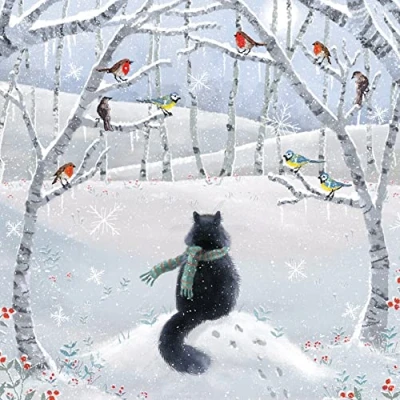 Image of Museums &amp; Galleries Laura Watkins Festive Friends Pack of 8 Charity Christmas Cards